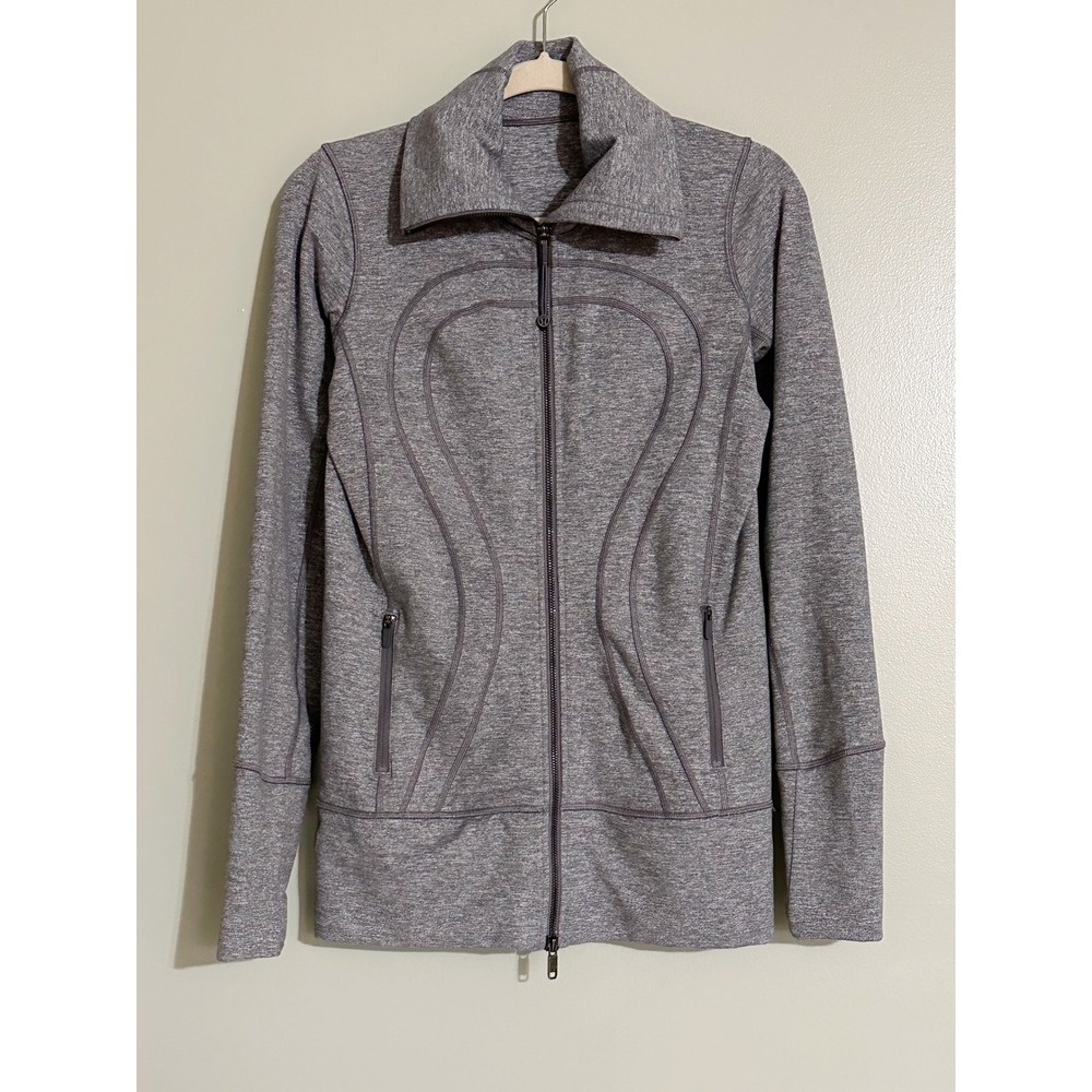 Lululemon In Stride Jacket Heathered Slate Women's Size 8